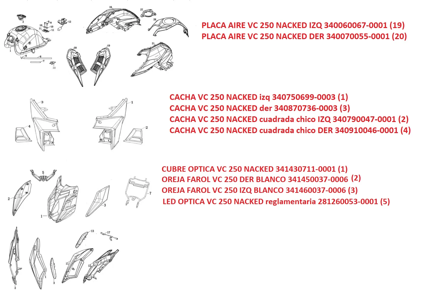PLASTICOS VC 250 NACKED